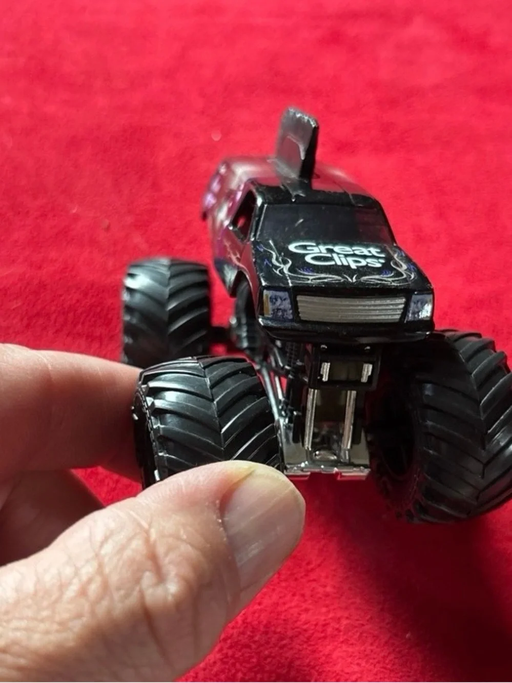 Hot Wheels Monster Jam Truck Mohawk Warrior, Great Clips, Black Rim Variant